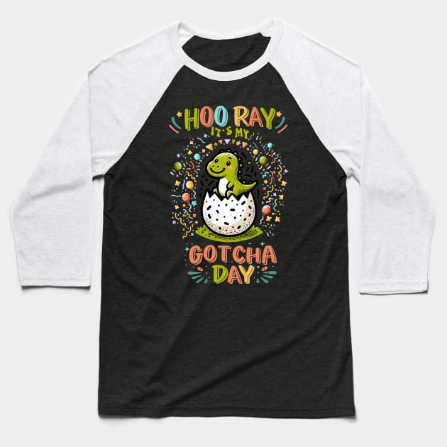 Hooray It's My Gotcha Day Unicorn Girls Boys Kids Toddlers Baseball T-Shirt by AimArtStudio